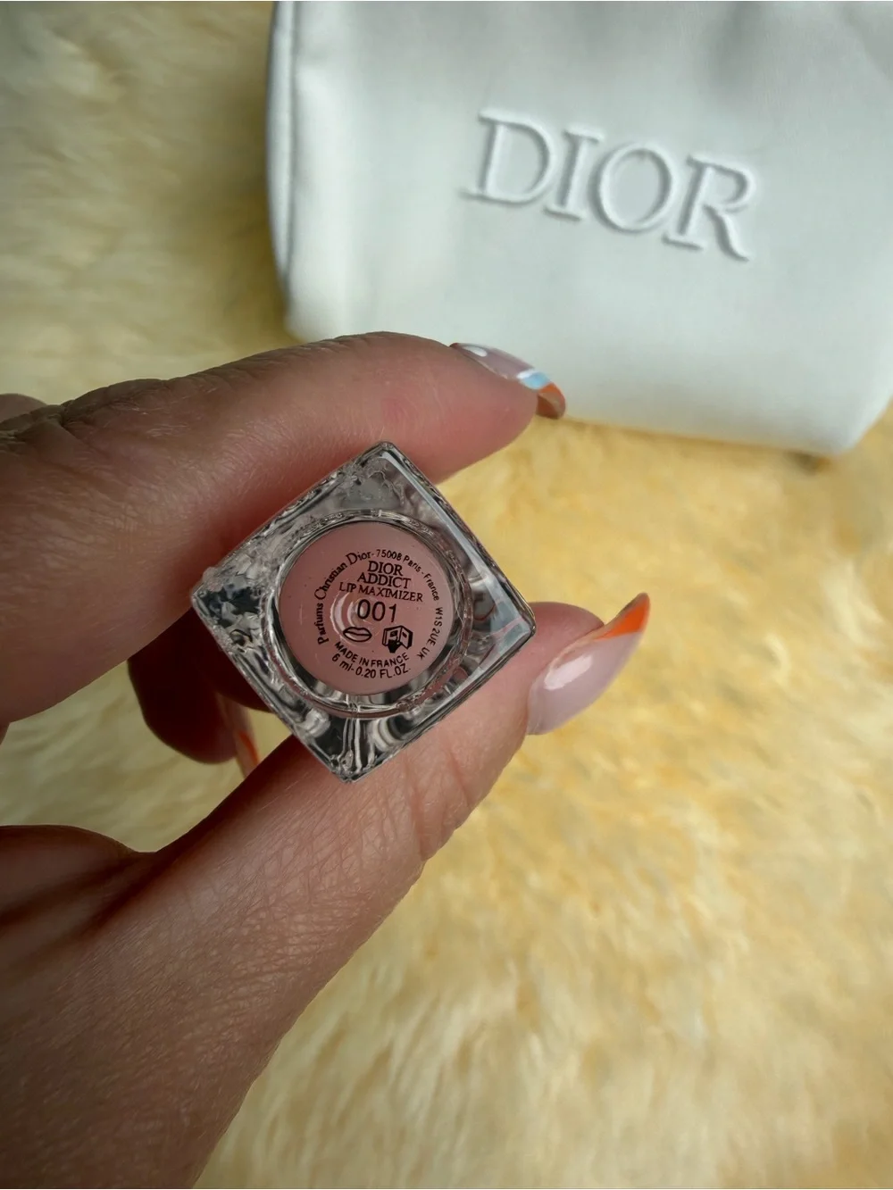 Dior Women's Makeup Gift w/Purchase Bag Pouch Pink Lip Maximizer Gloss Bundle